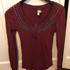 Free people long sleeve shirt